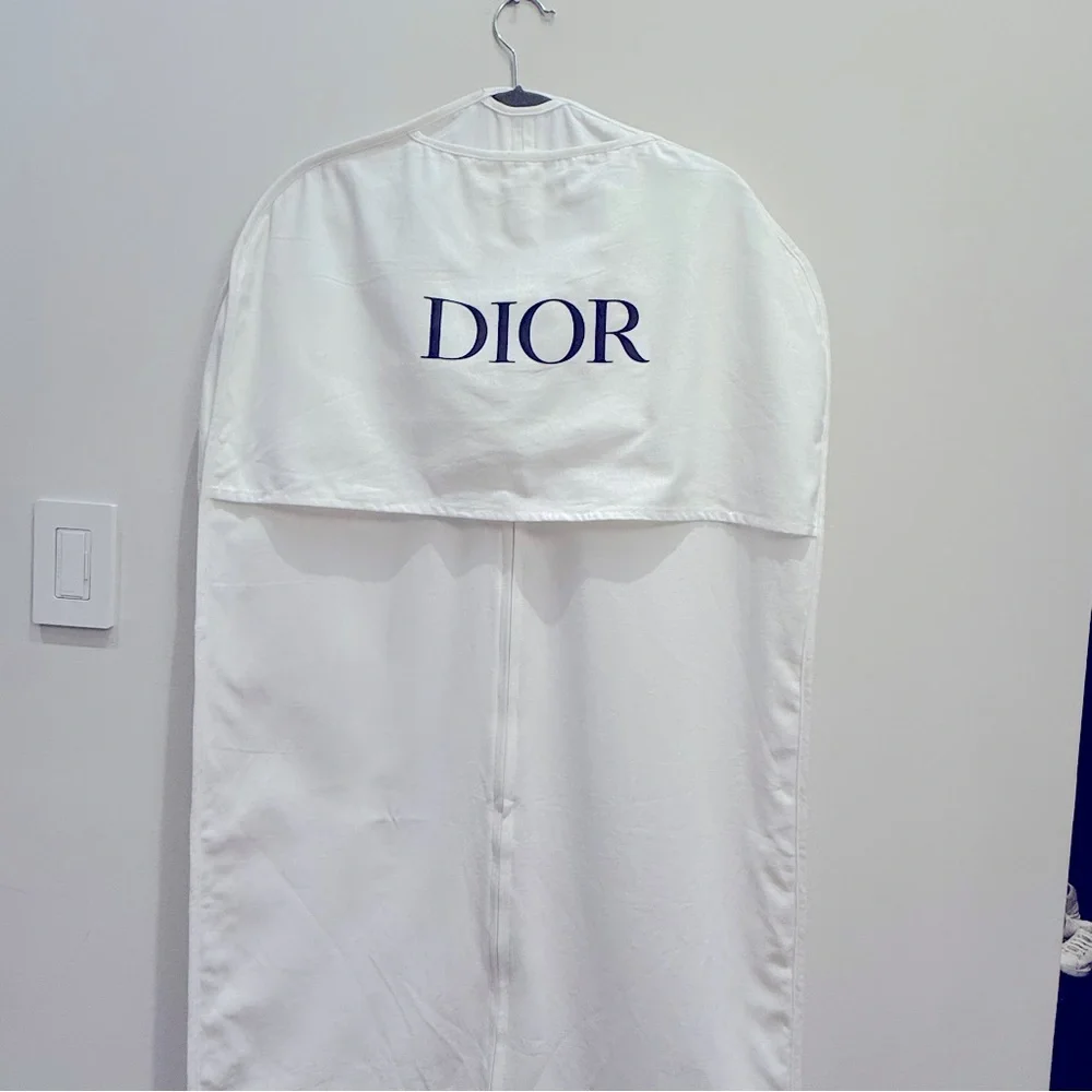 Dior Large White Garment Bag Cotton 4 Feet x 2 Feet